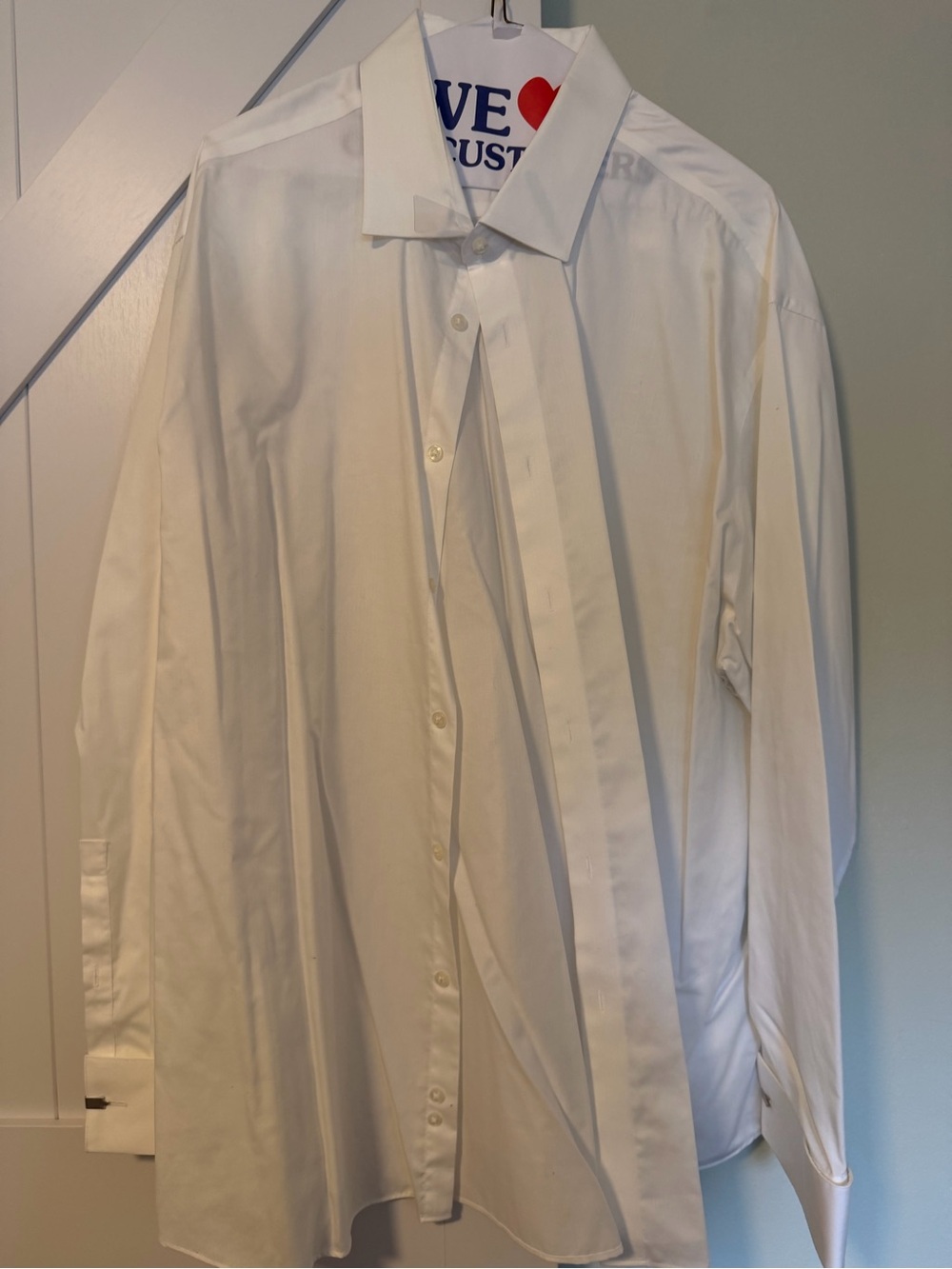 Calvin Klein White Men's Dress Shirt - Spread Collar
